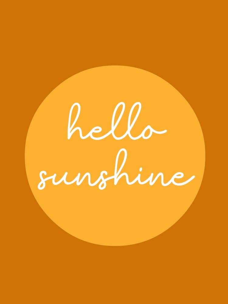 Hello Sunshine Yellow and Burnt Orange