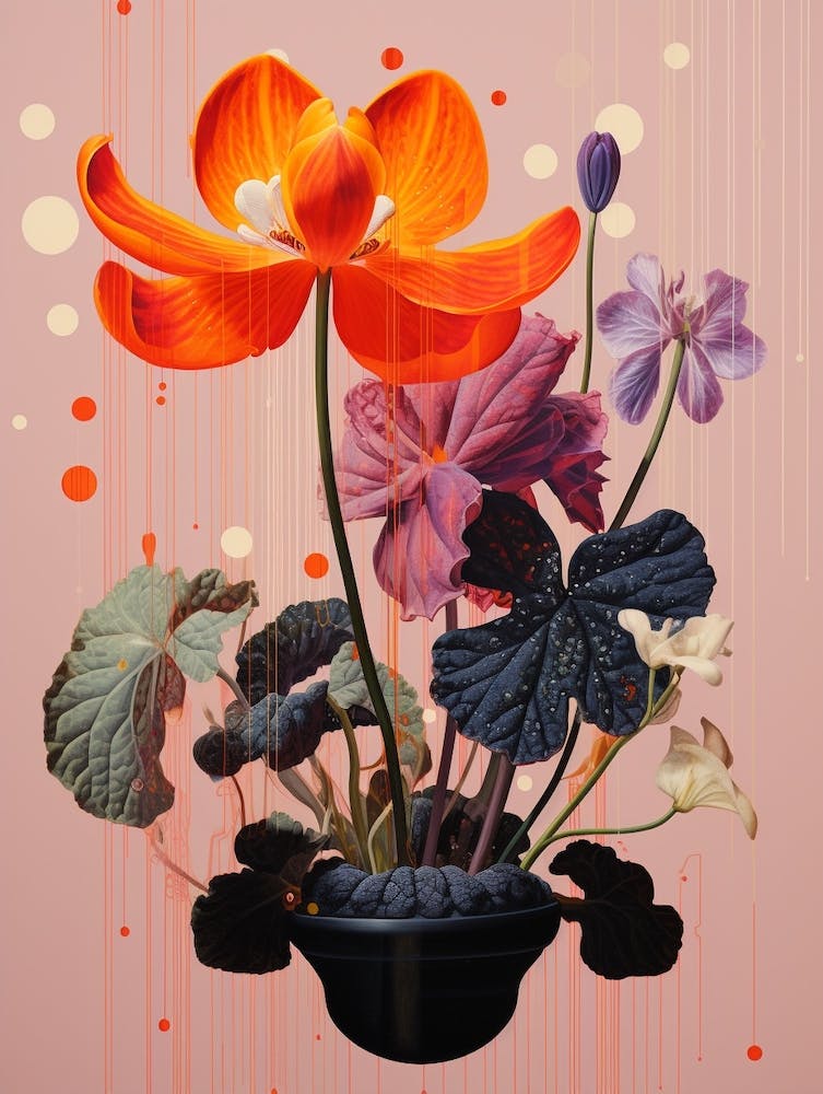 Surreal Florals Cyclamen 2 Flower Painting
