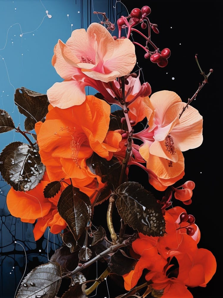 Surreal Florals Bougainvillea 3 Flower Painting