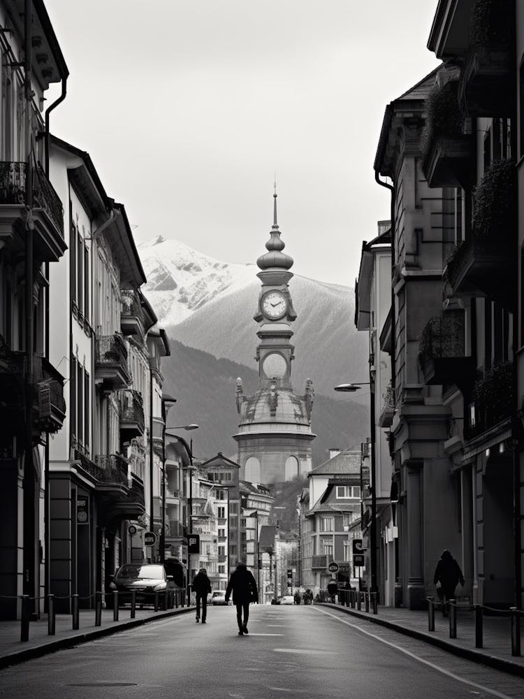 Bolzano, Italy,  Black And White Analogue Photography  2
