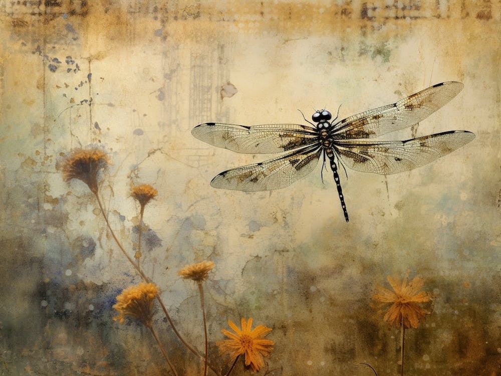 Libellen-Illustration Wiesen-Aquarell 5