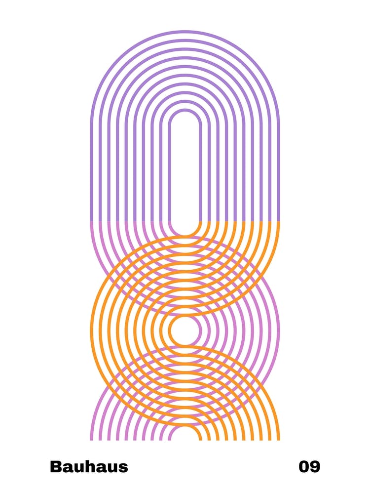 Geometric Bauhaus Poster 9