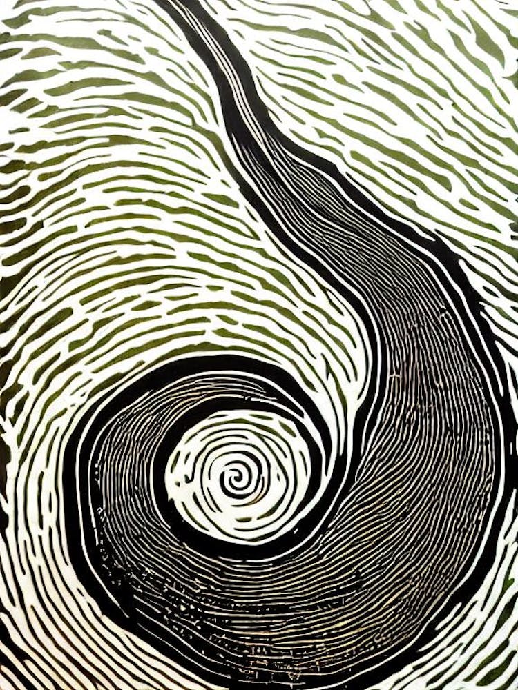 Siphonophore Linocut
