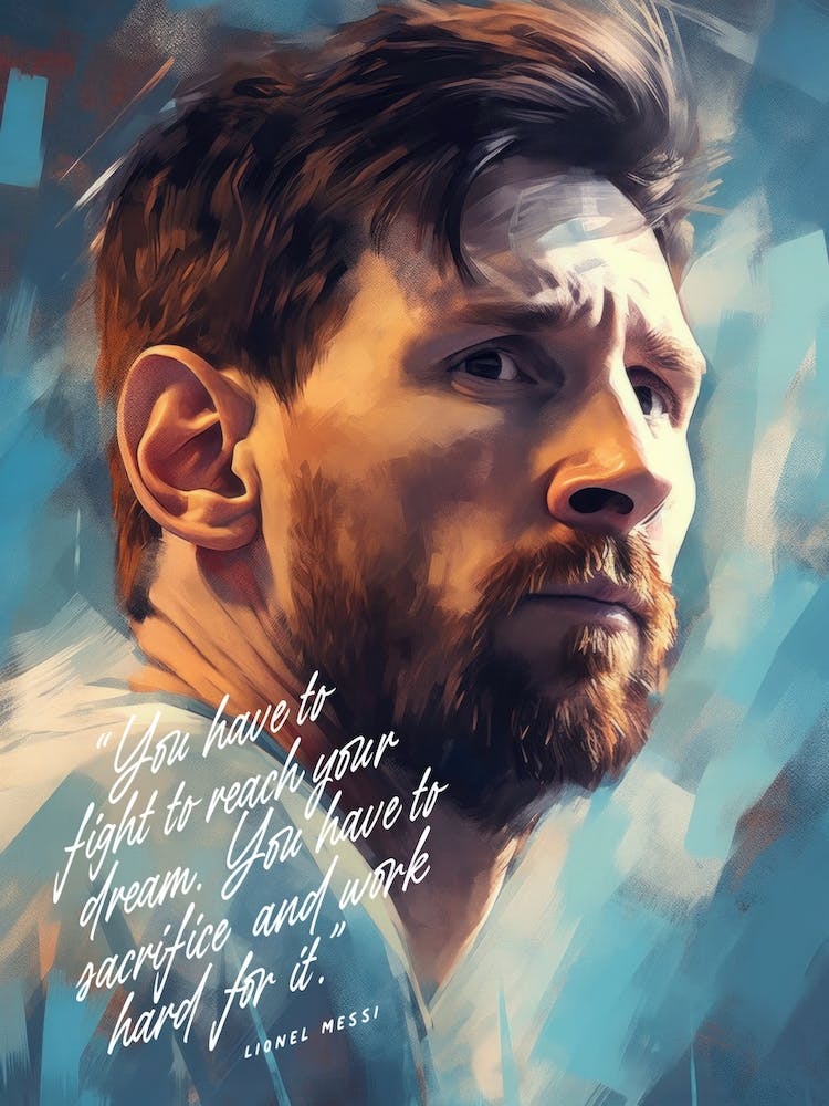 Lionel Messi Art Quote