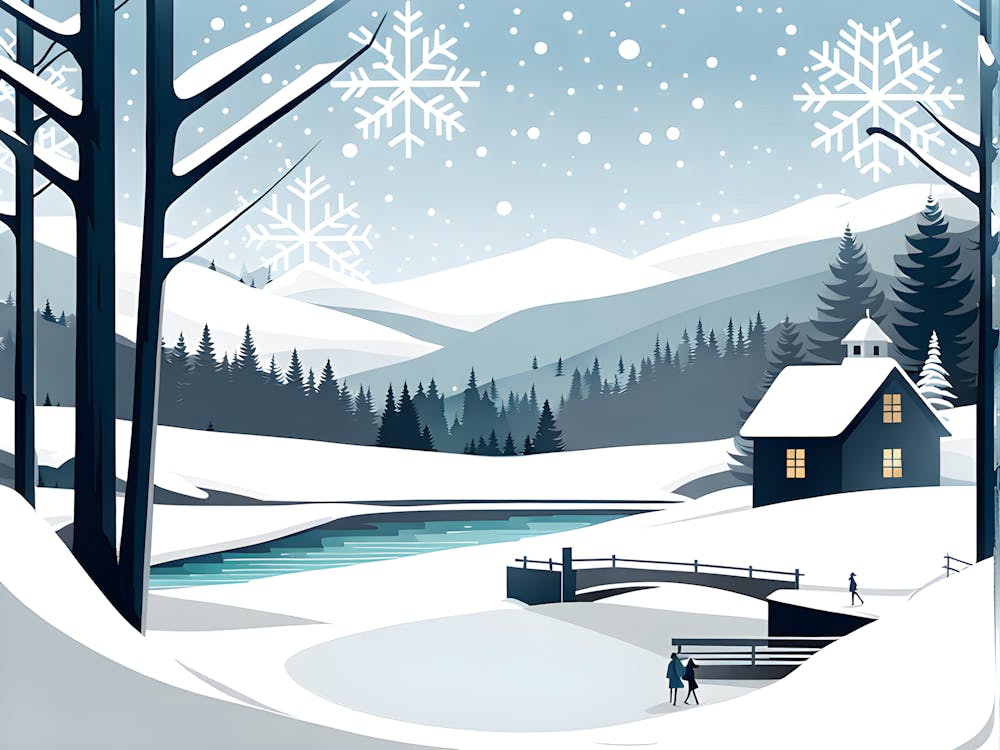 Christmas snow vector art