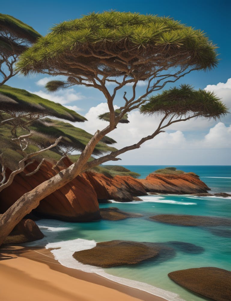 Cypress Tree At The Beach
