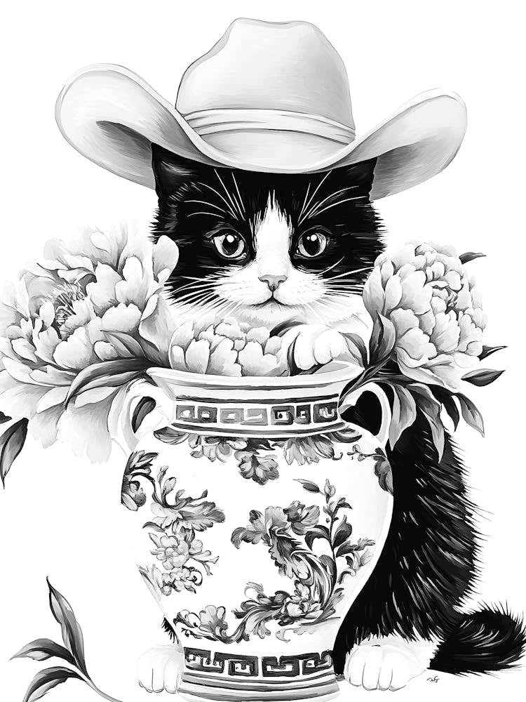 Cat In A Cowboy Hat