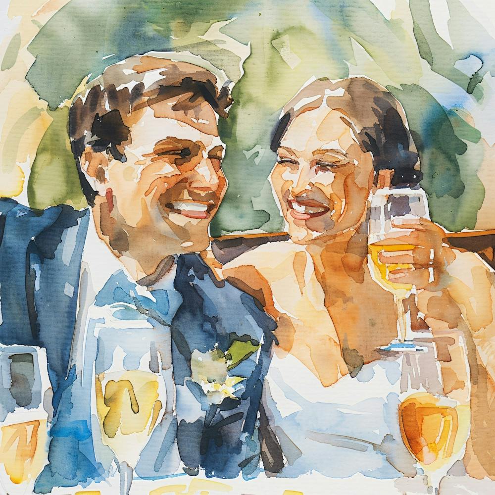 Thatworksmedia Watercolor Wedding Reception Toast