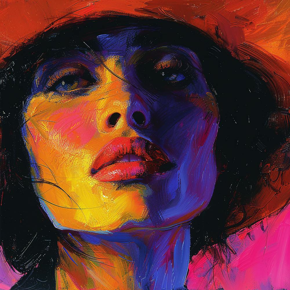 Girl In A Hat - abstract art, abstract painting  city wall art, colorful wall art, home decor, minimal art, modern wall art, wall art, wall decoration, wall print colourful wall art, decor wall art, digital art, digital art download, interior wall art, downloadable art, eclectic wall, fantasy wall art, home decoration, home decor wall, printable art, printable wall art, wall art prints, artistic expression, contemporary, modern art print,