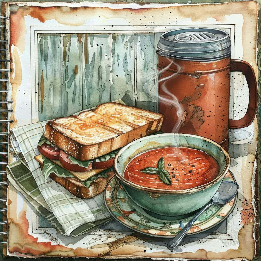 Tomato Soup And Grilled Cheese 1