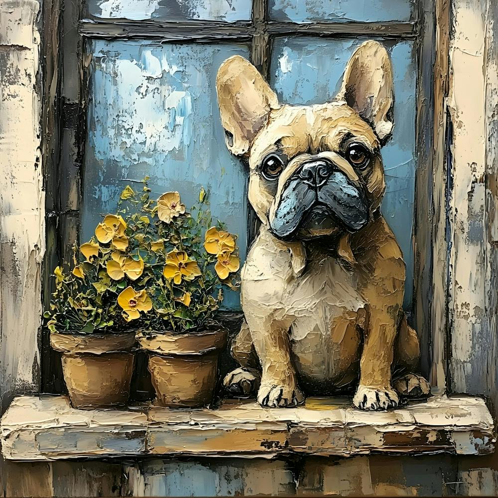 Pug In Window 3