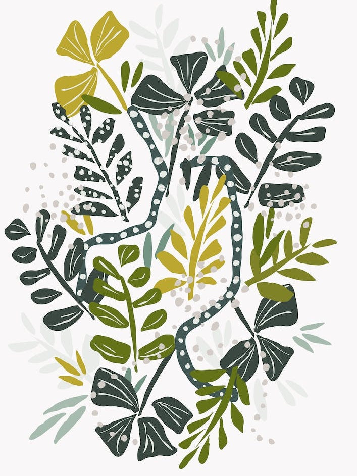 Papercut Leaves Bouquet Green