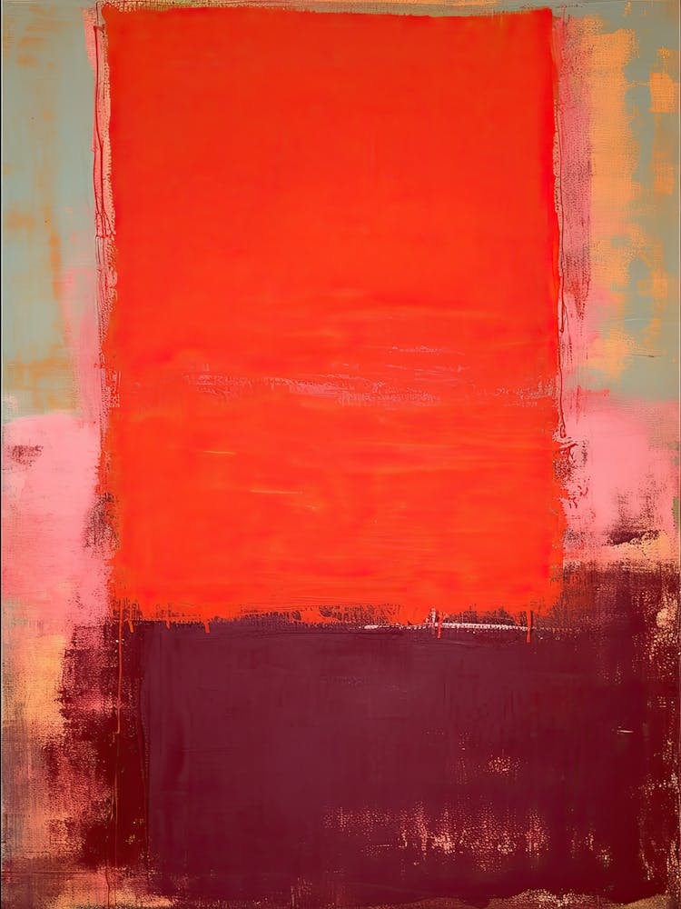 Red Tones Abstract Rothko Quote 1