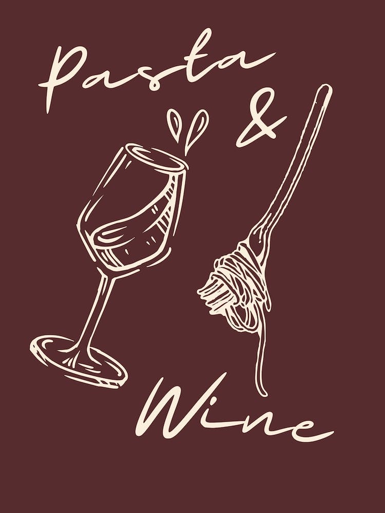 Burgundy Pasta And Wine