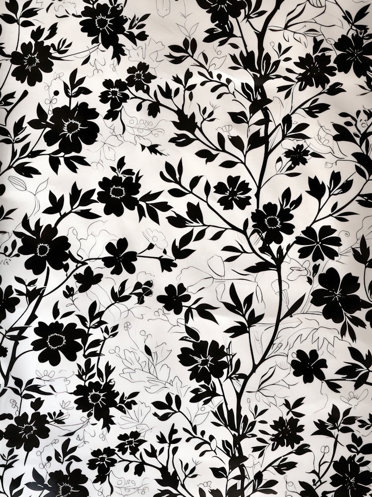 Great Japan Hokusai Monochrome Flowers 139