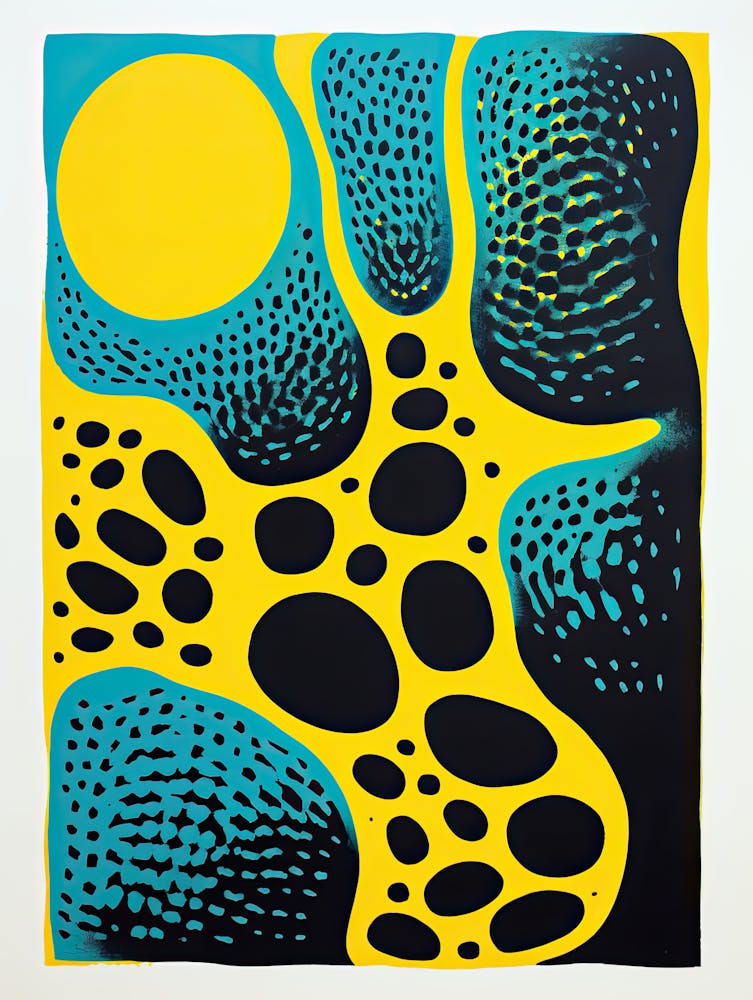 Luminous Maze Abstract Cosmic Surrealism