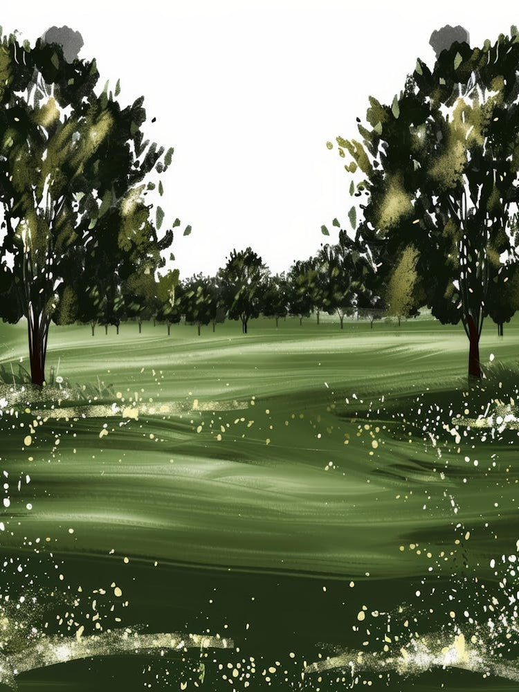 Green Field With Trees