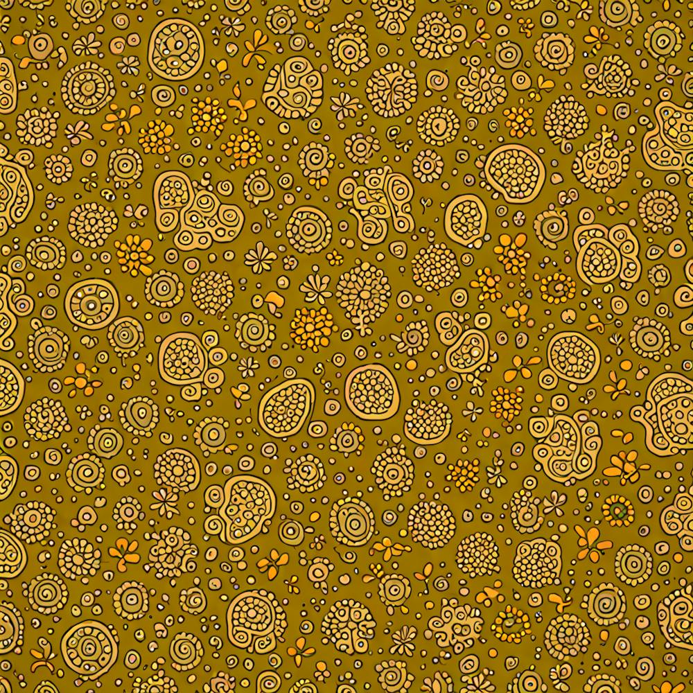 A Pattern Featuring Amoeba Like Blobs Shapes With Edges, Flat Art, 118