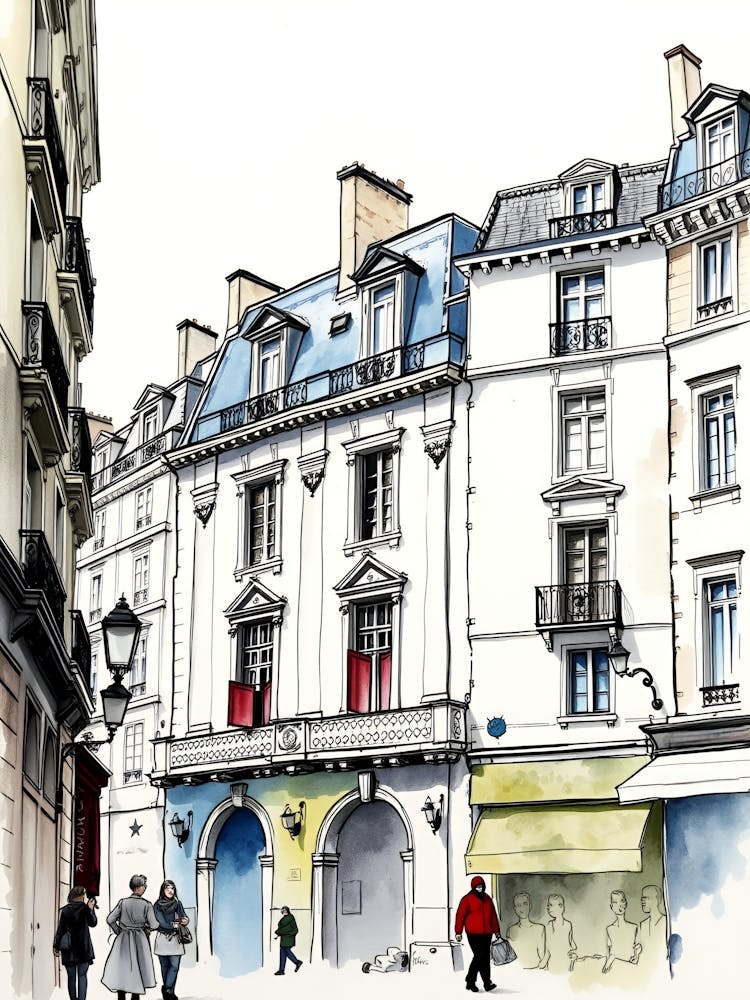 Paris Street Illustration