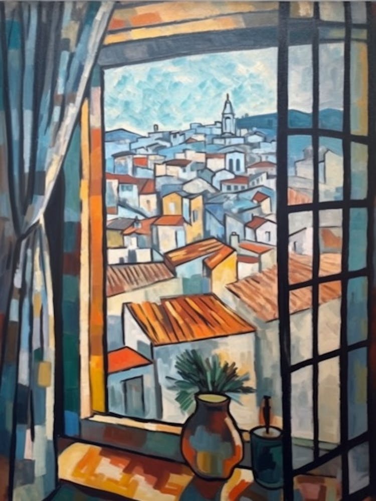 Window View Florence Of In The Style Of Cubism 2