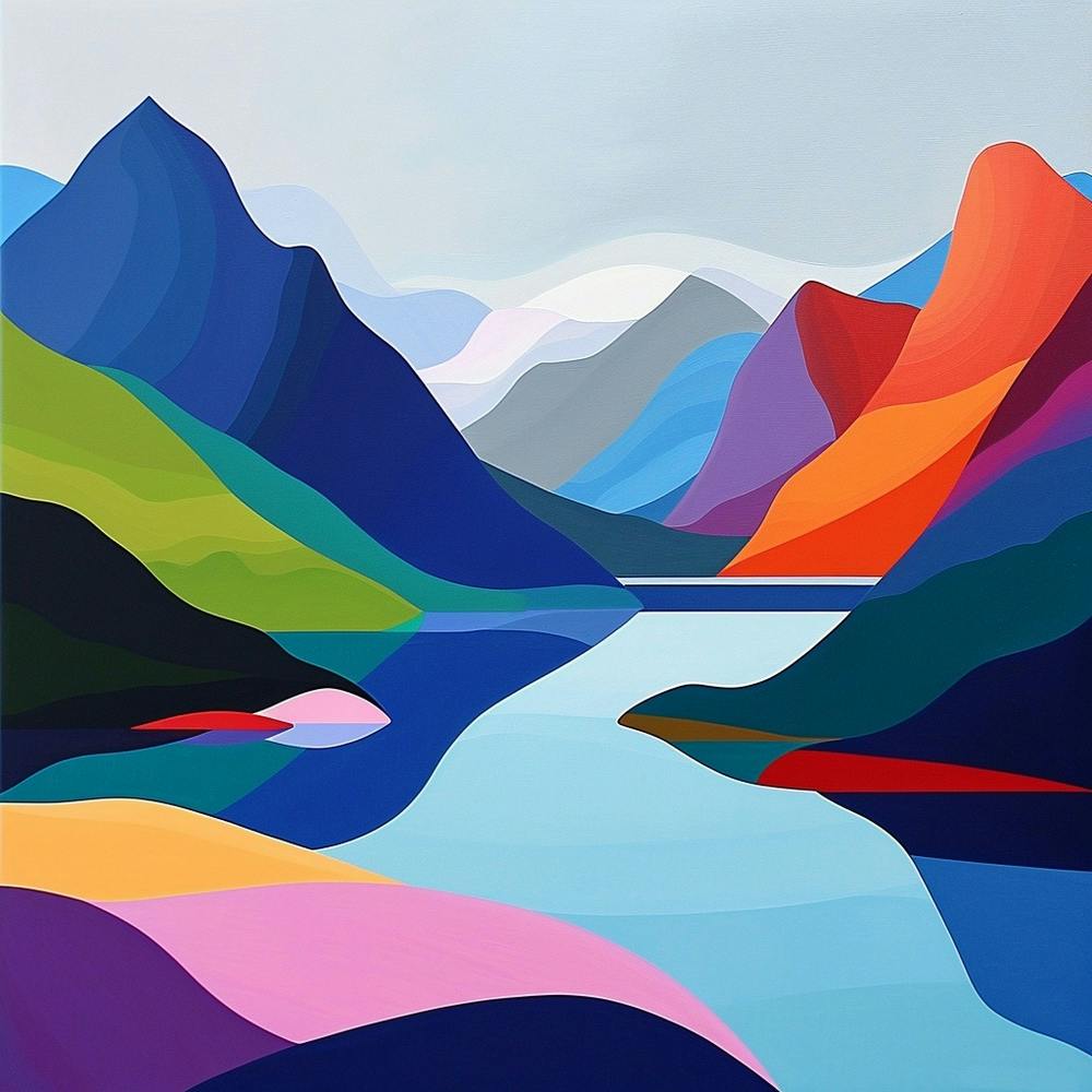 Colourful Abstract Fiordland National Park New Zealand 7