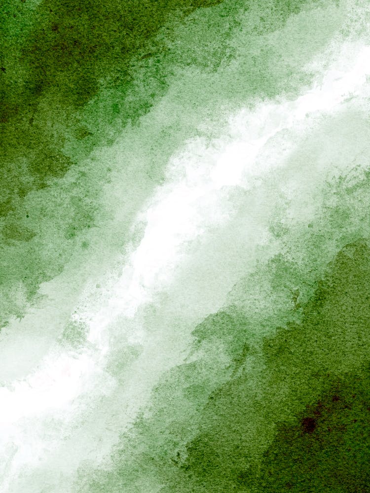 Green Abstract Watercolor Painting