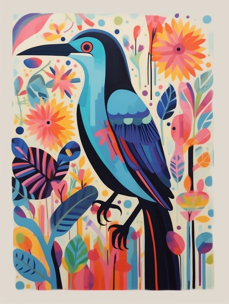 Colourful Scandi Bird Cormorant 1