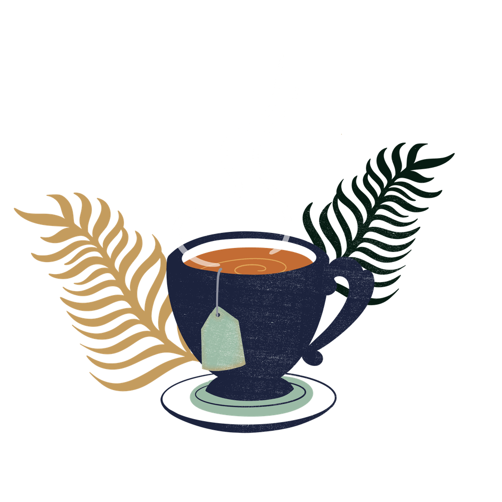 Tea Cup With Leaves 3