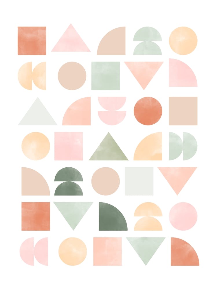 Pastell-Geometrische Formen