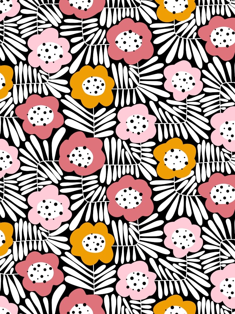 Kletterblumen Retro Floral Sommerrausch