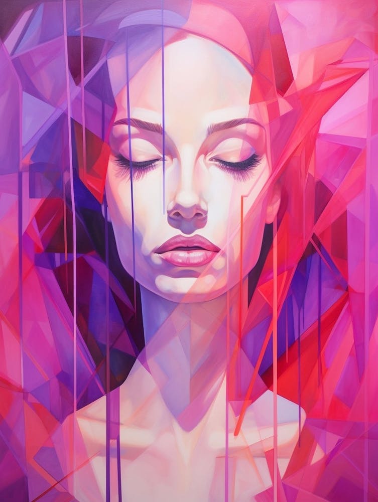 Abstract Geometric Lady Portrait 15