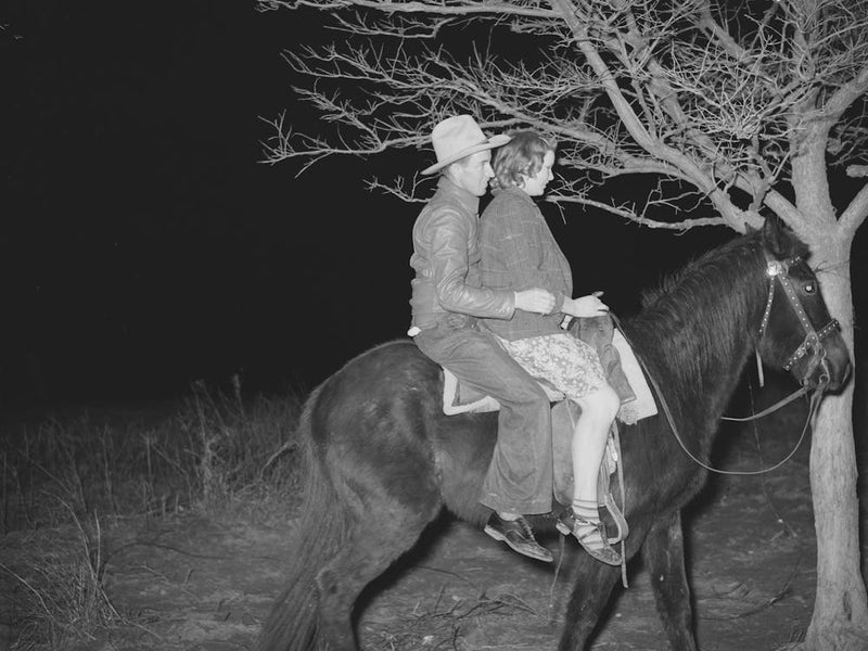 Farm Boy And Girl Riding Home After The Play Party, Mcintosh County, Oklahoma, See General Caption Number 26 By
