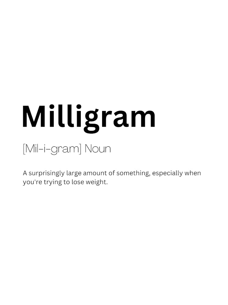 Milligram Definition Meaning