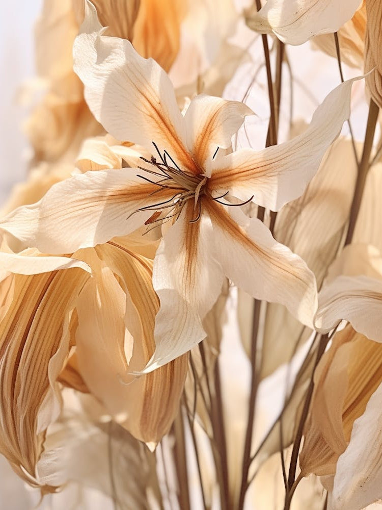 Boho Dried Flowers Gloriosa Lily