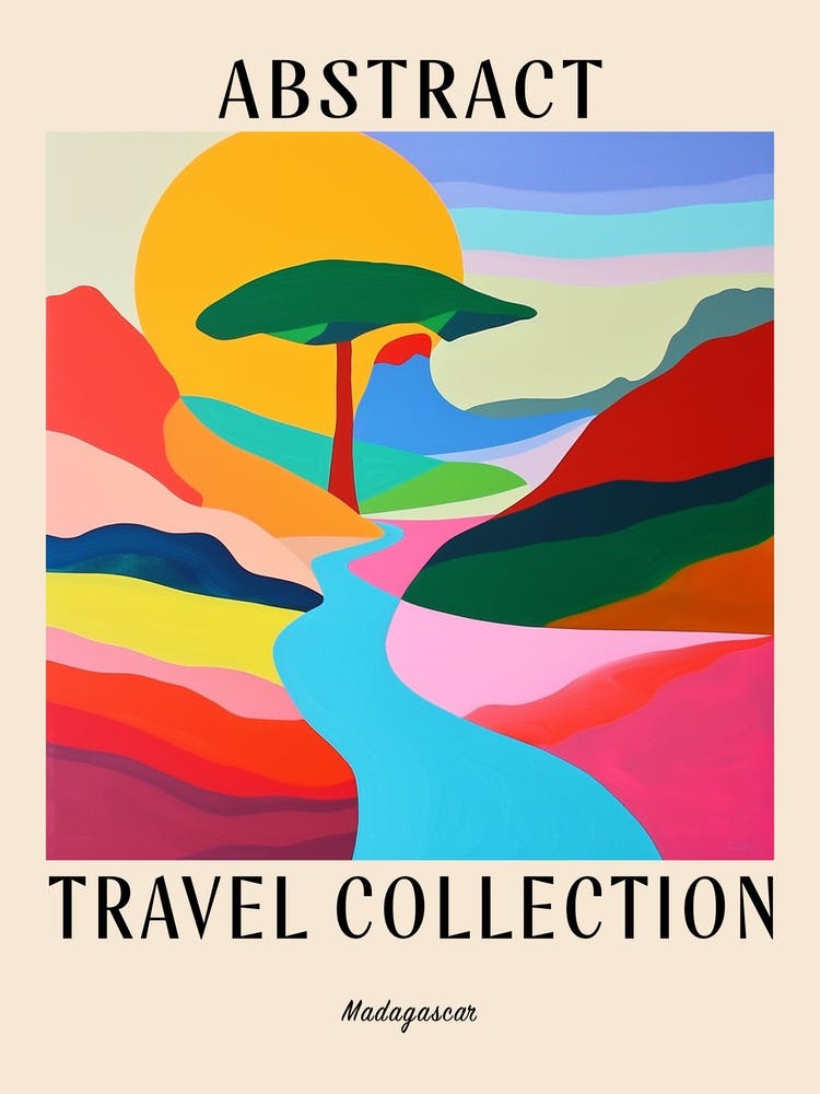Abstract Travel Collection Poster Madagascar 3