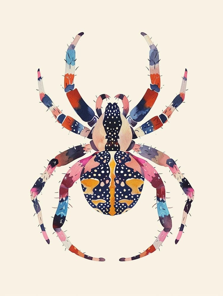 Colourful Insect Illustration Spider 15