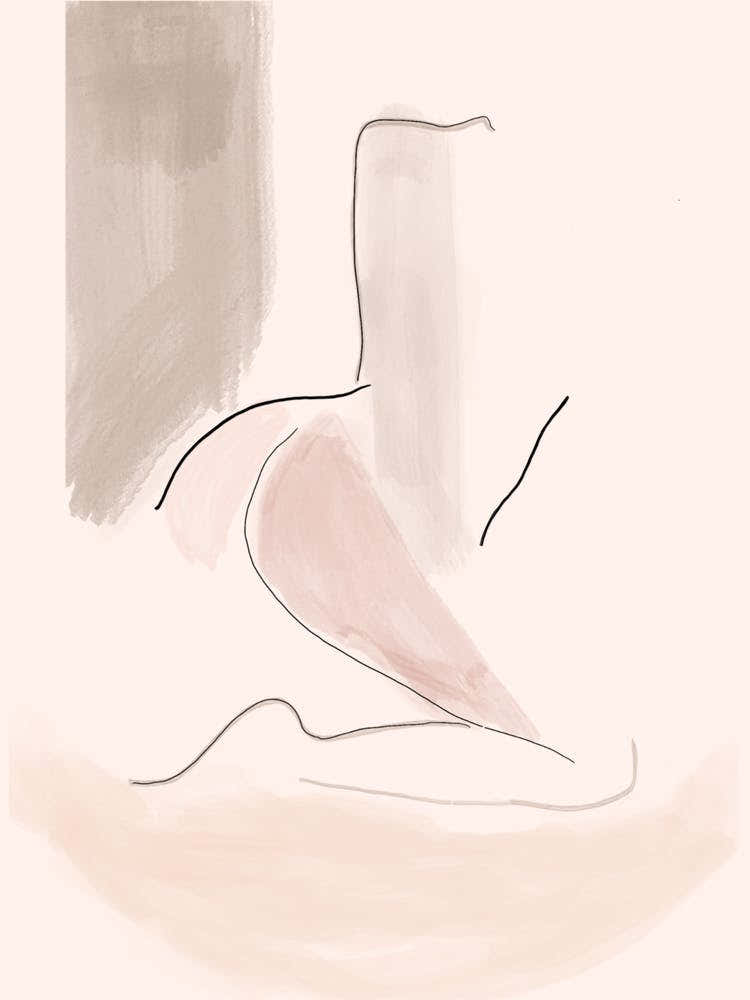 Minimalistic Pink Female Nude