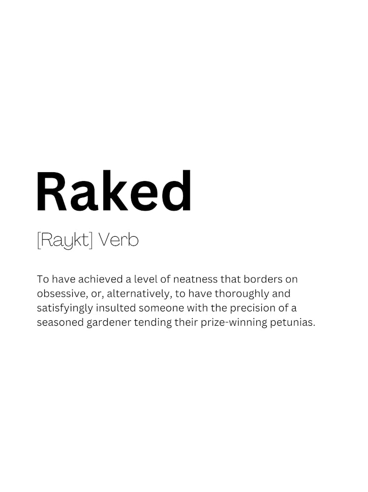 Raked Definition Meaning