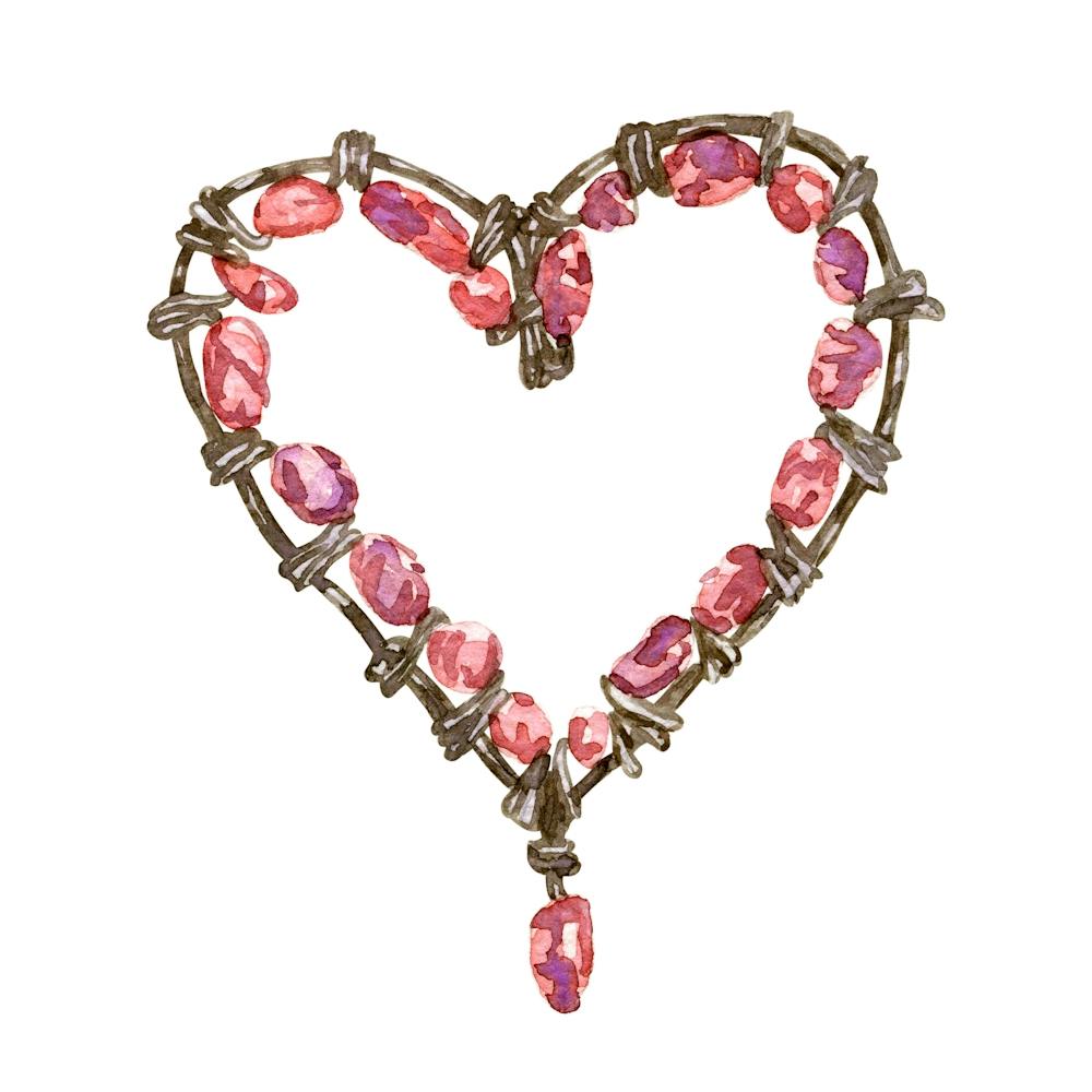 Heart Shaped Necklace Pink Jewelry