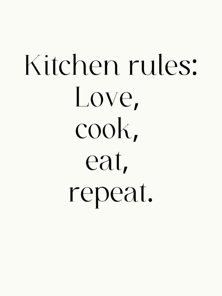 Kitchen Rules Love Cook Eat Repeat