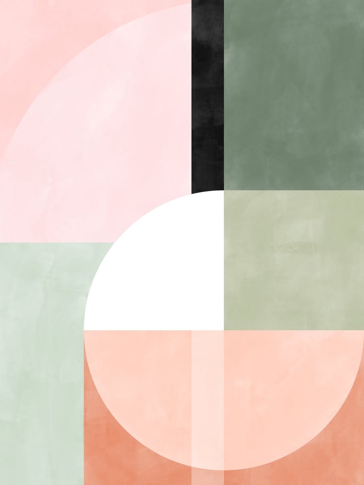 Pastel Geometric Painting No.2