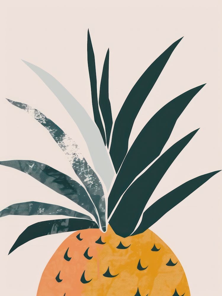 Pineapples Close Up Illustration 1