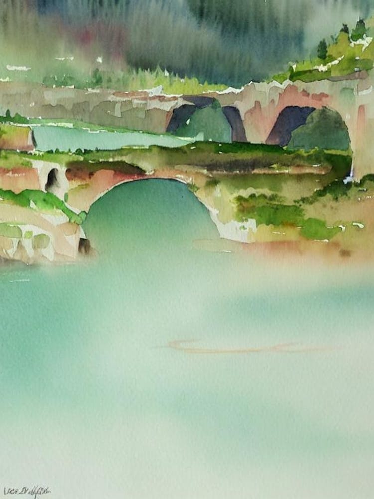 Arches National Park United States Of America Water Colour Poster