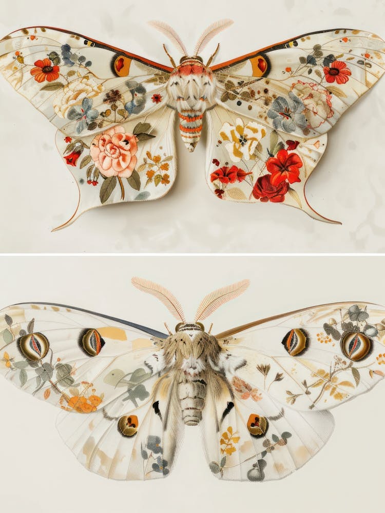 Luminous Butterflies William Morris Style 9