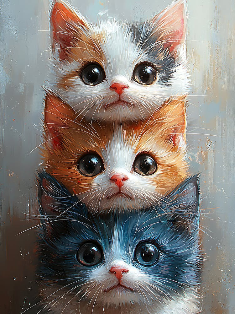 Cute Cats Stacked Together 17