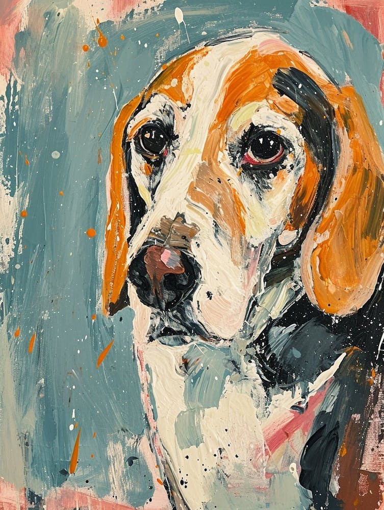 Beagle Acrylic Painting 15