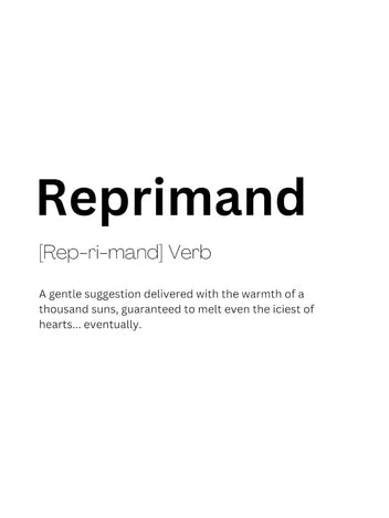 Reprimand Definition Meaning Art Print by Kaigozen – Fy!