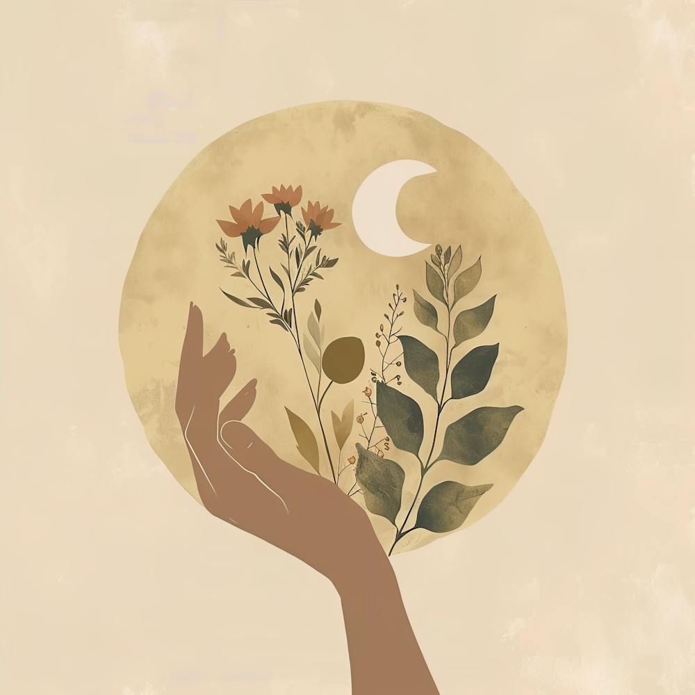 Boho Hand And Moon 5