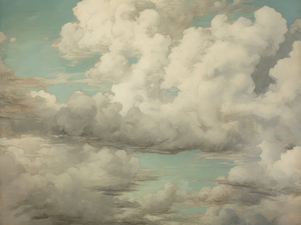 Vintage Cloud Oil Painting