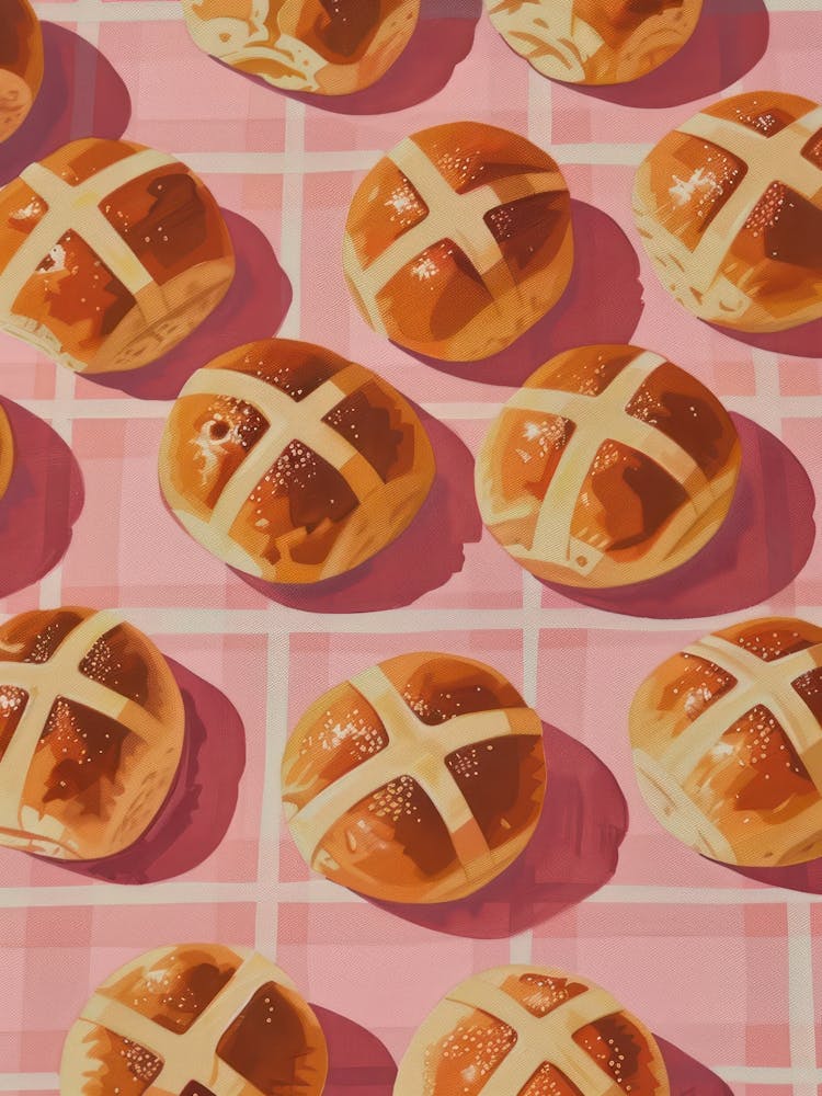 Aliments du Petit-Déjeuner Roses Hot Cross Buns 2
